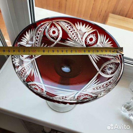 Ваза для фруктов хрусталь