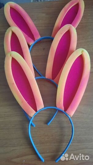 Ушки зайчика ободок (в наличии 3 штуки- комплект)