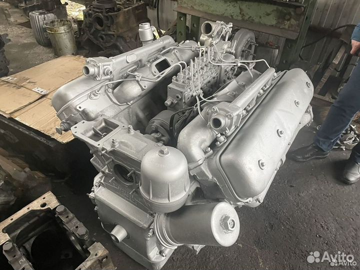 Двигатель Ямз 238 евро 2 с теплообменником на Маз