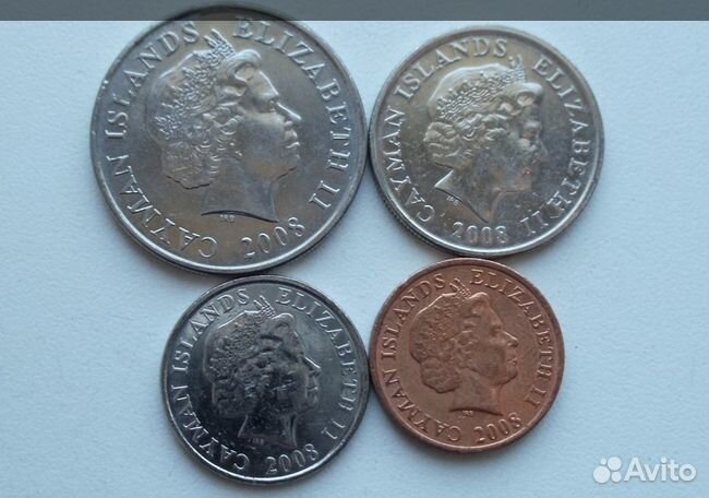 Каймановы острова набор 4 монеты
