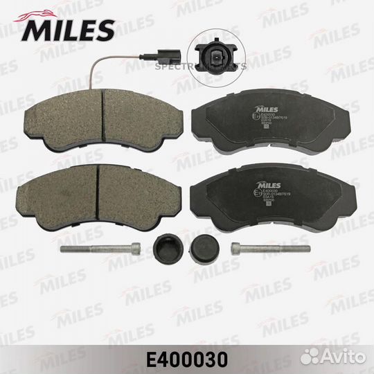 Miles E400030 Колодки тормозные передние (болты +