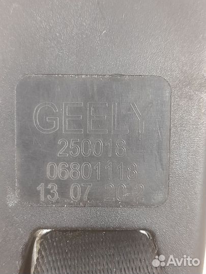 Ответная часть ремня безопасности Geely emgrand EC