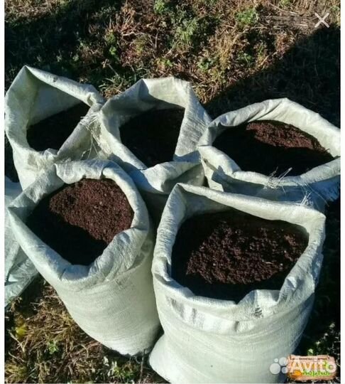 Навоз перегной в мешках чернозем плодородка