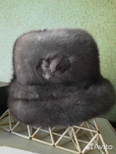 Шапка- шляпка норковая