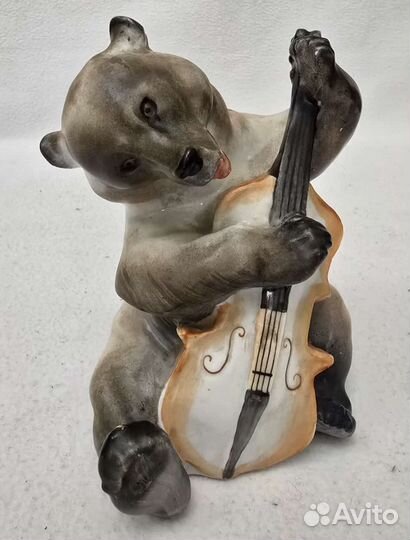 Статуэтка Мишка с контрабасом квартет лфз
