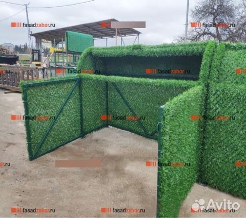 Зеленый забор (Искусственная изгородь) цена за м2