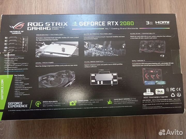 Видеокарта rtx 2080 asus rog strix