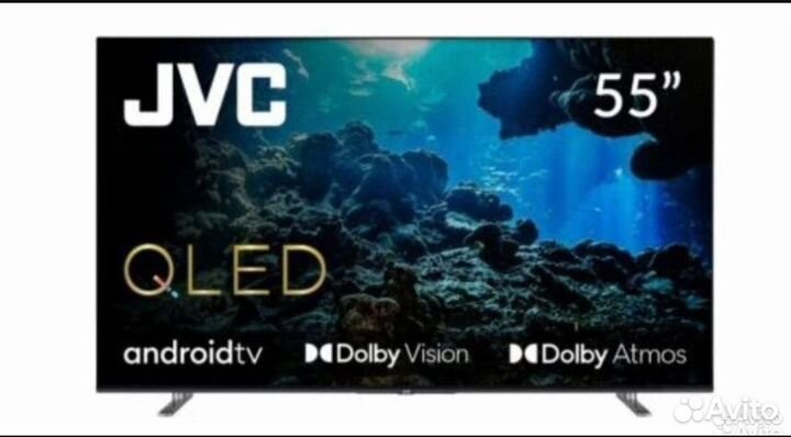Телевизор Qled Android tv 55 новый, прошит