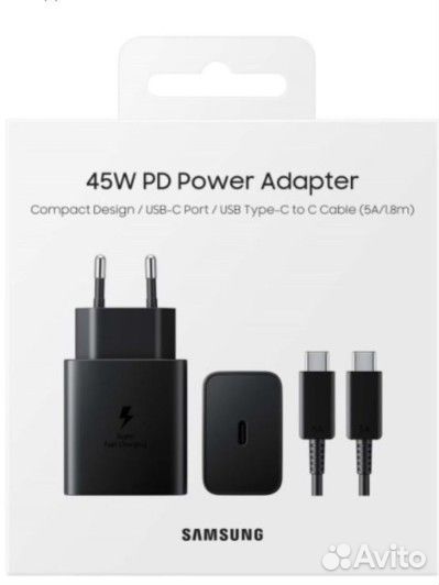 Зарядное устройство samsung 45w с кабелем