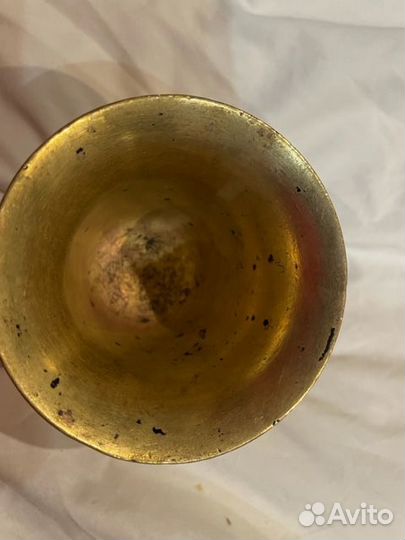 Ступка ступа антиквариат цилин. формы Бронза 19век