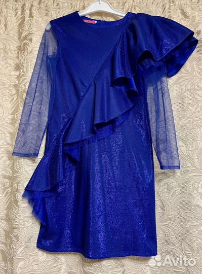 Платье синее, выпускной, фотосессия, праздник