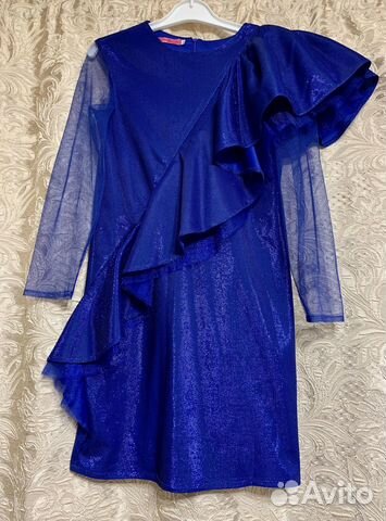 Платье синее, выпускной, фотосессия, праздник