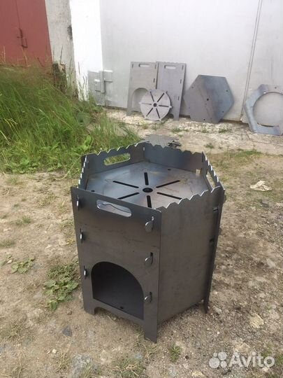 Печь под казан разборная 3 мм