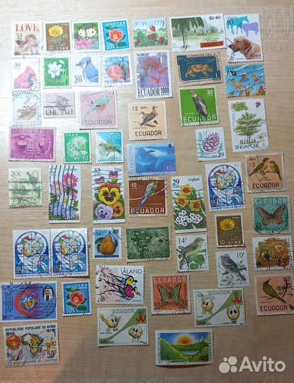 Гашеные марки из разных стран мира