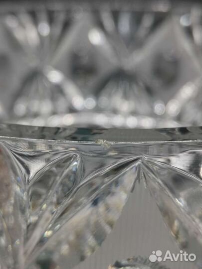 Салатник Конфетница Хрусталь Резьба СССР (Ч)