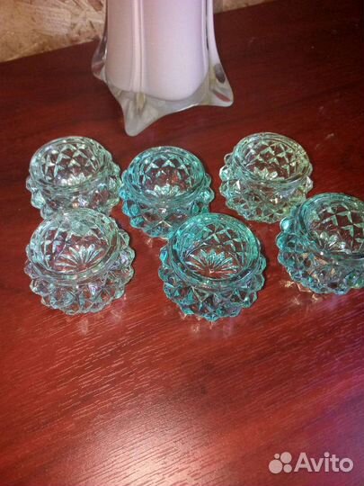 Старинные хрустальные икорницы, Ретро