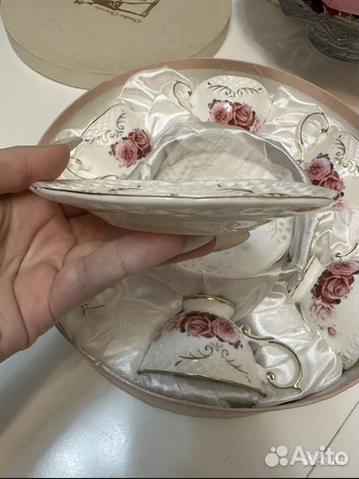 Новый фарфоровый кофейный набор