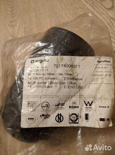 Заглушка agru 63 мм электросварная