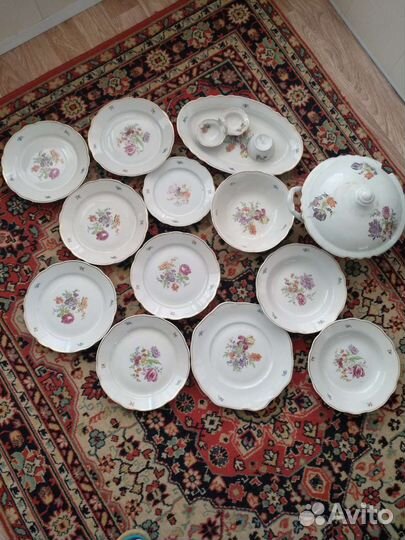 Столовый сервиз фарфор Дулево