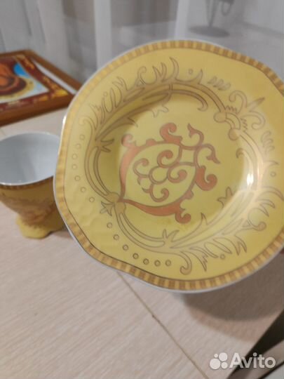 Чашка с блюдцем японский фарфор