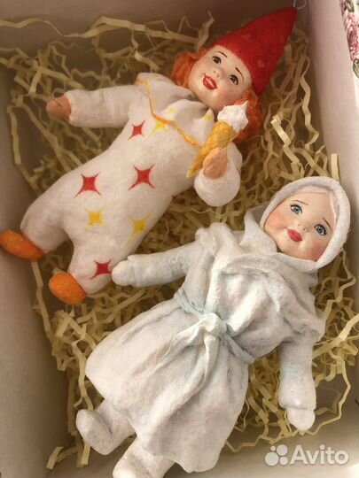 Ватные елочные игрушки