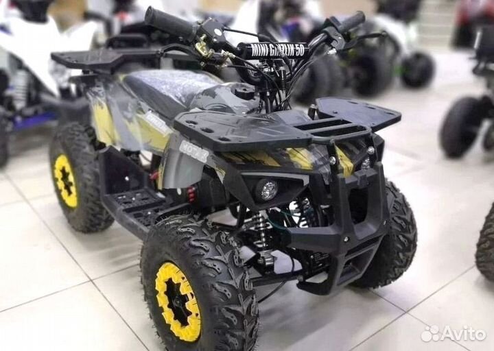 Детский квадроцикл Mini Grizlik X16 (PS) желтый