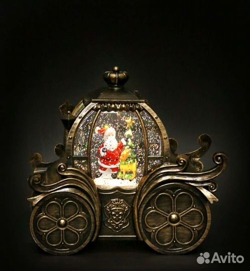 Новогодний светильник карета