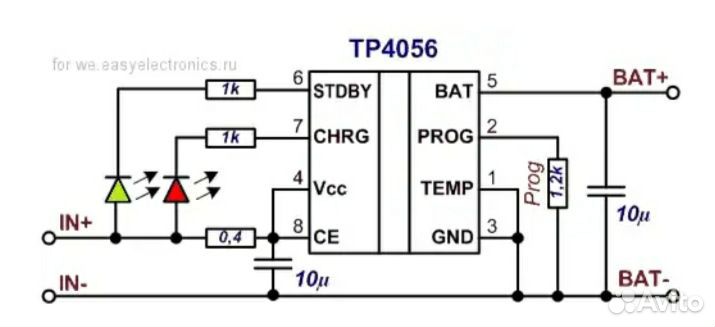 Модуль заряда литиевых акб