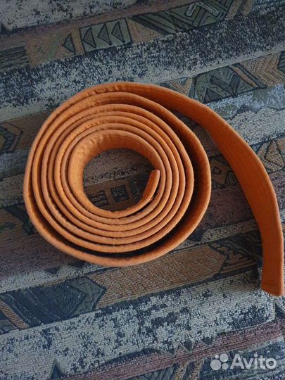 Оранжевый ремень для кимоно