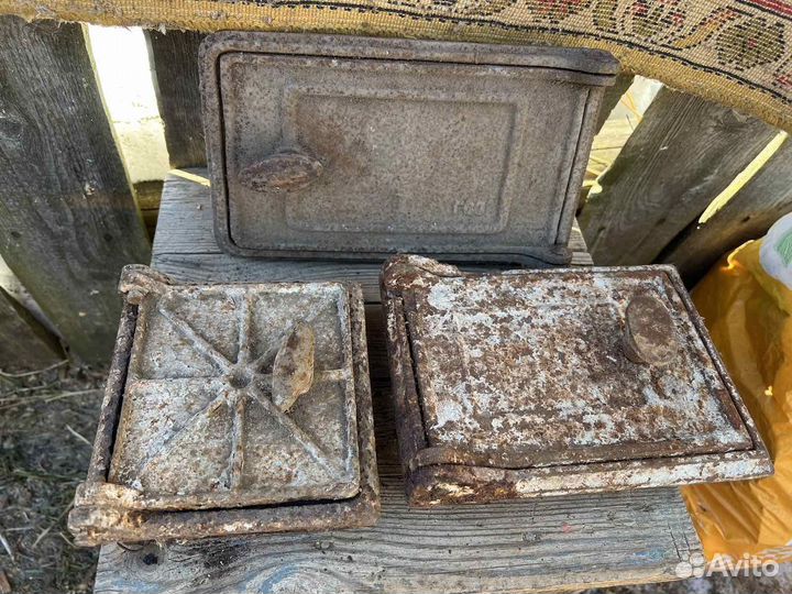 Дверцы и колосники для печки СССР, чугунные