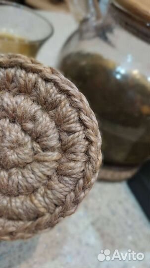 Подставка под горячее из джута