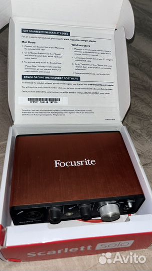 Внешняя звуковая карта Focusrite Scarlett Solo 2