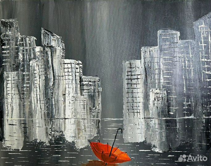 Интерьерная картина / абстракция / небоскребы