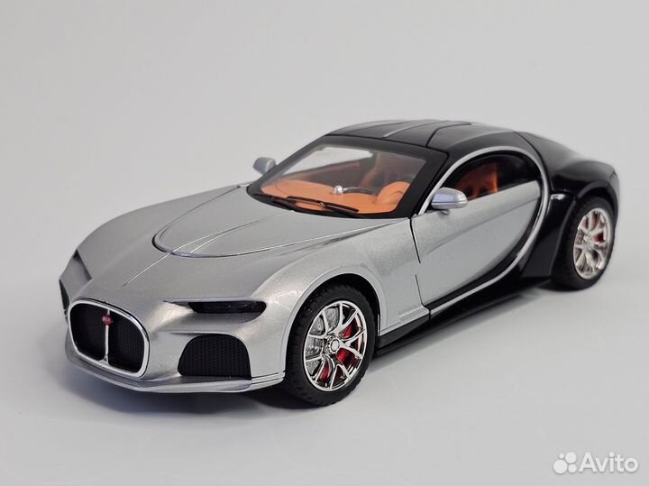 Модель машины Bugatti Atlantic Серо черный 1:24