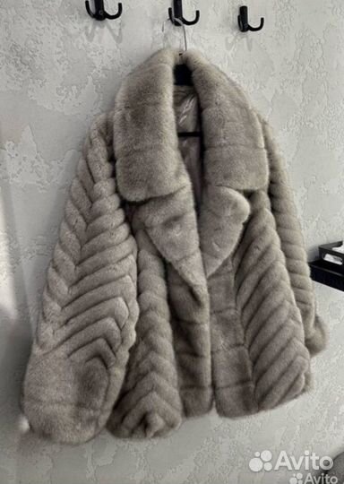 Шуба серая Соболь XS-XL новая