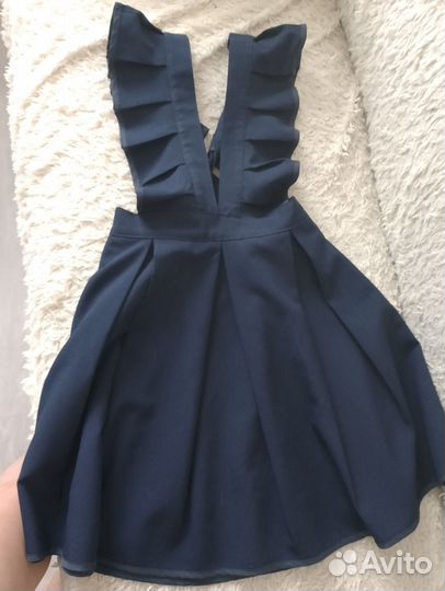 Школьный сарафан синий на девочку 146 152