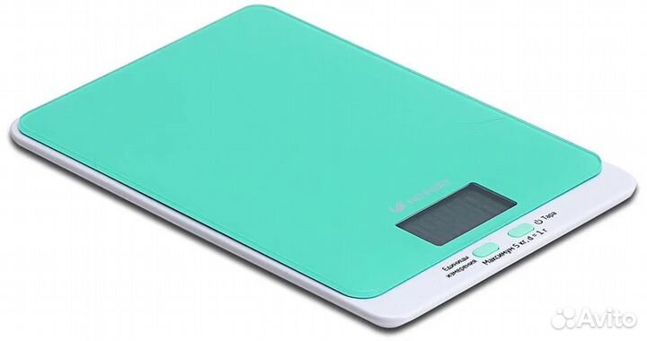 Весы кухонные Кitfort кт-803 зеленый/бирюзовый