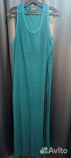 Платье макси Loro Piana лён, шёлк оригинал