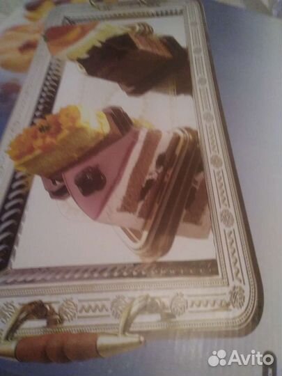 Набор хромированных сервировочных подносов