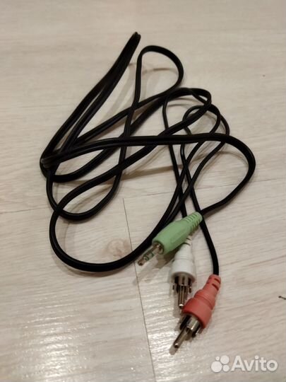2 кабеля 3.5 mini jack - 2rca полурабочие