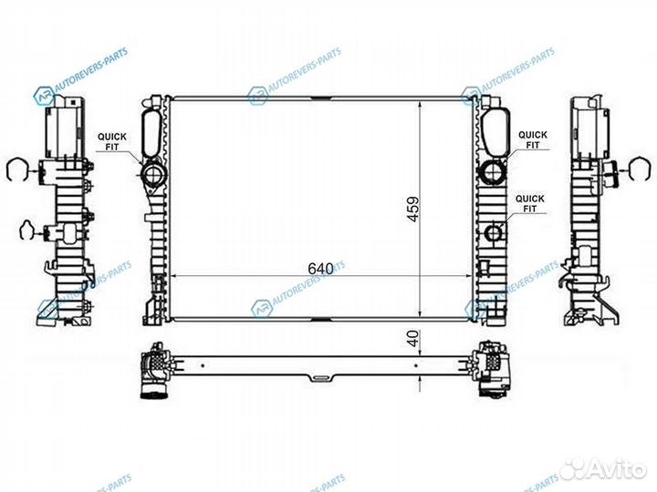 MB0011-D-MT Радиатор mercedes W211W219 diesel 02