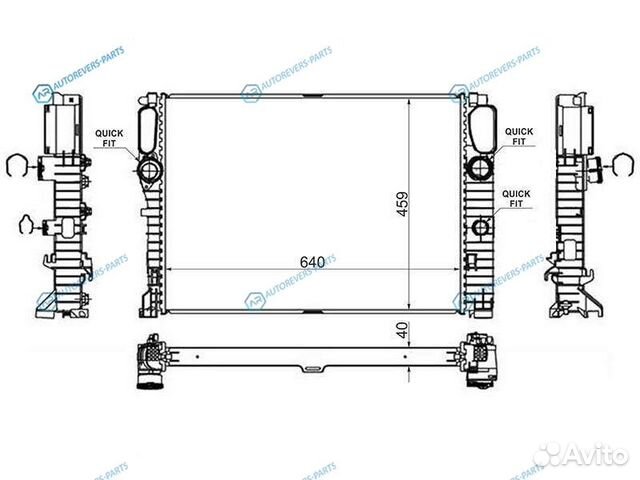 MB0011-D-MT Радиатор mercedes W211W219 diesel 02