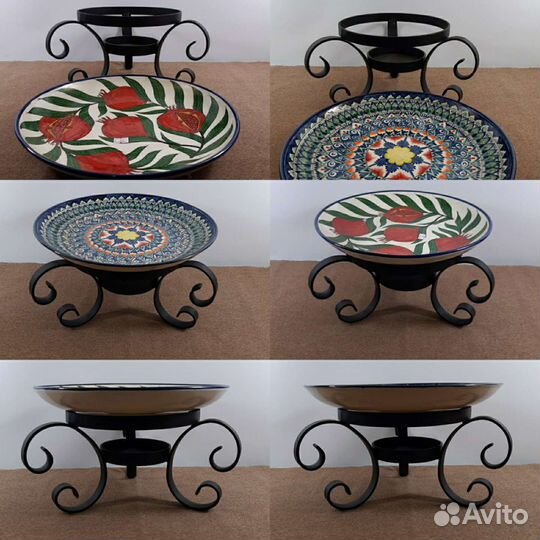 Узбекский ляган ручной работы с подставкой