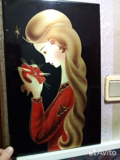 Гравюра Аленький цветочек винтажное панно