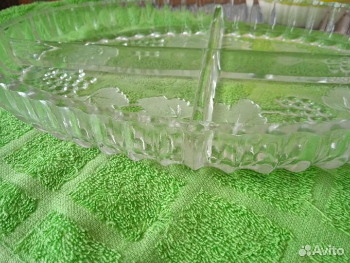 Поднос хрусталь