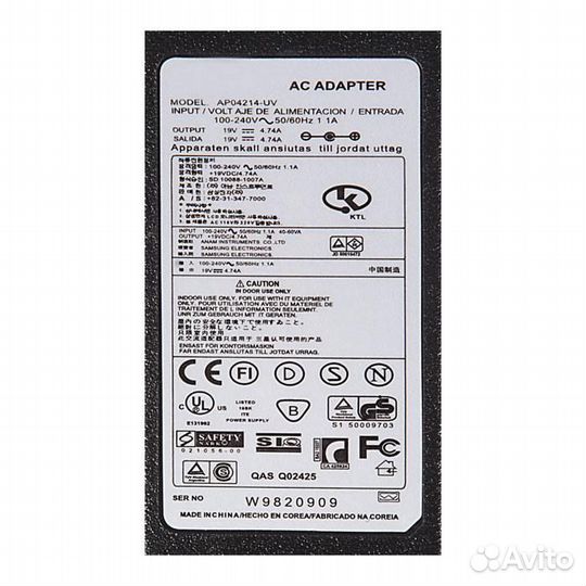 Блок питания (зарядка) для ноутбука Samsung P20, P