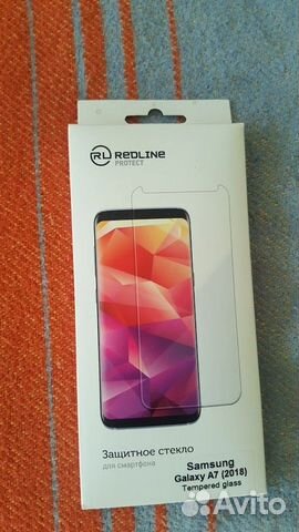 Защитное стекло на смартфон Samsung A7 (2018)