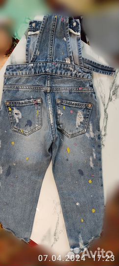 Комбинезон джинсовый 98