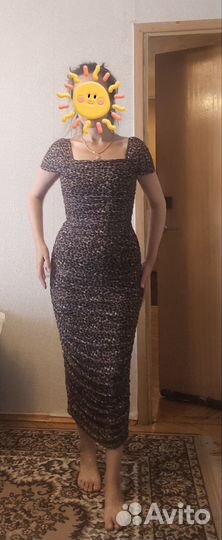 Платье женское леопард