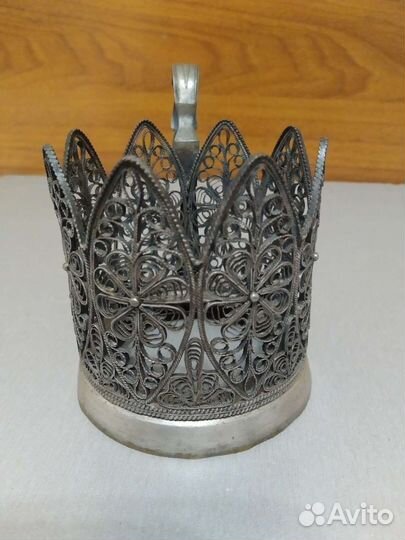 Подстаканник скань СССР мельхиор 5